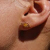 Boucles D'oreilles Rhodes -Hipanema rhodes citrine