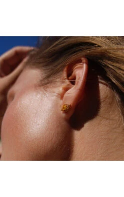 Boucles D'oreilles Rhodes -Hipanema rhodes citrine 3